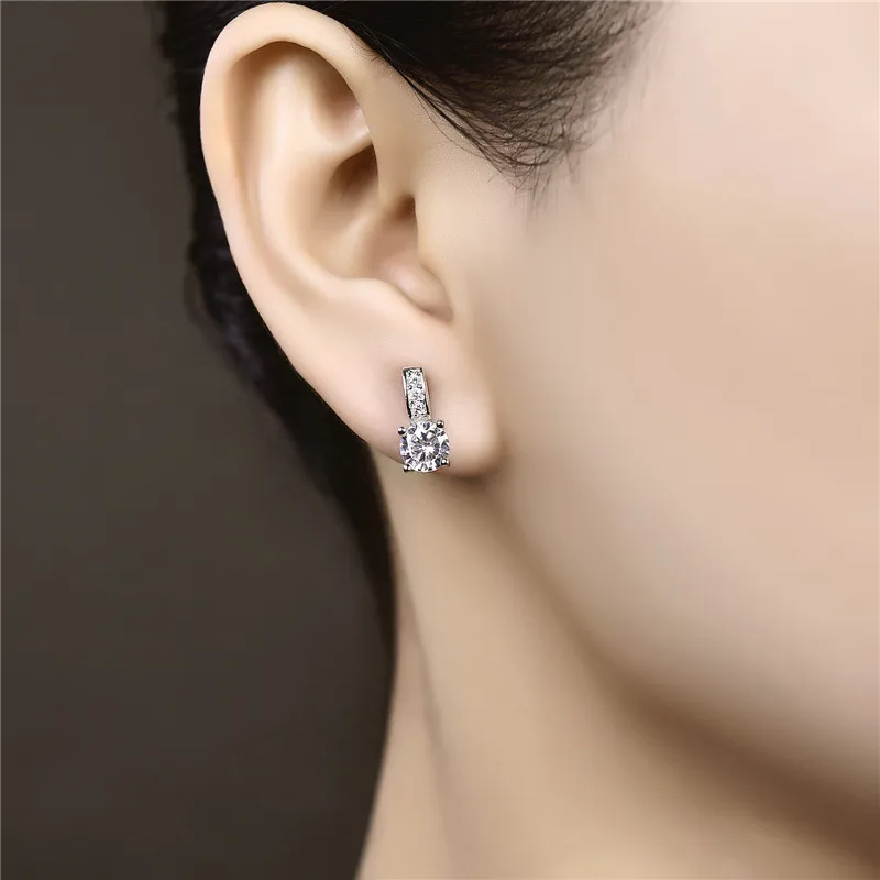 Vintage AAA zircon Crystal stud earrings for women boucle d'oreille femme pendientes  jewelry christmas austrian crystal DE39 (9)
