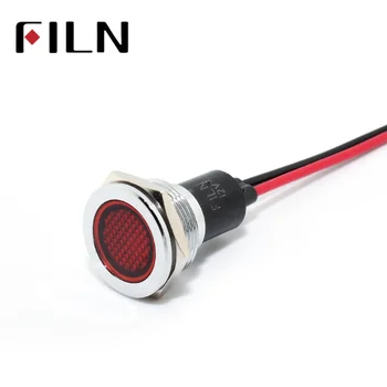 

FILN FL1M-19FW-1 19mm metal red yellow blue green 12v 24v 110v 220v led indicator lamp with 20cm cable