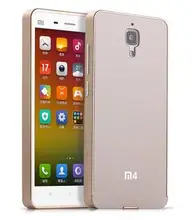 2016 горячая xiaomi mi4 case, alumium металлический каркас pc задняя крышка luxury hard case для xiomi mi 4 m4 m 4