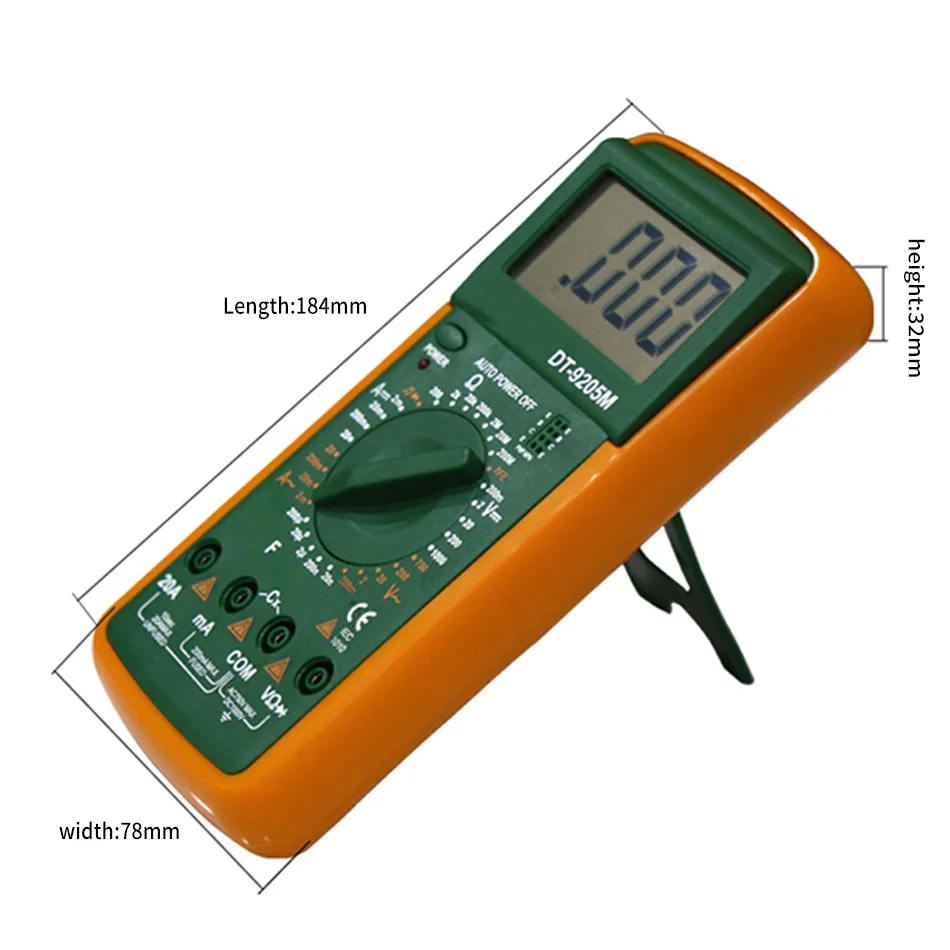 Профессиональный ЖК-цифровой мультиметр Цифровой тестер лучший DT9205M ручной большой экран с зуммером DMM метр dt9205a Модернизированный