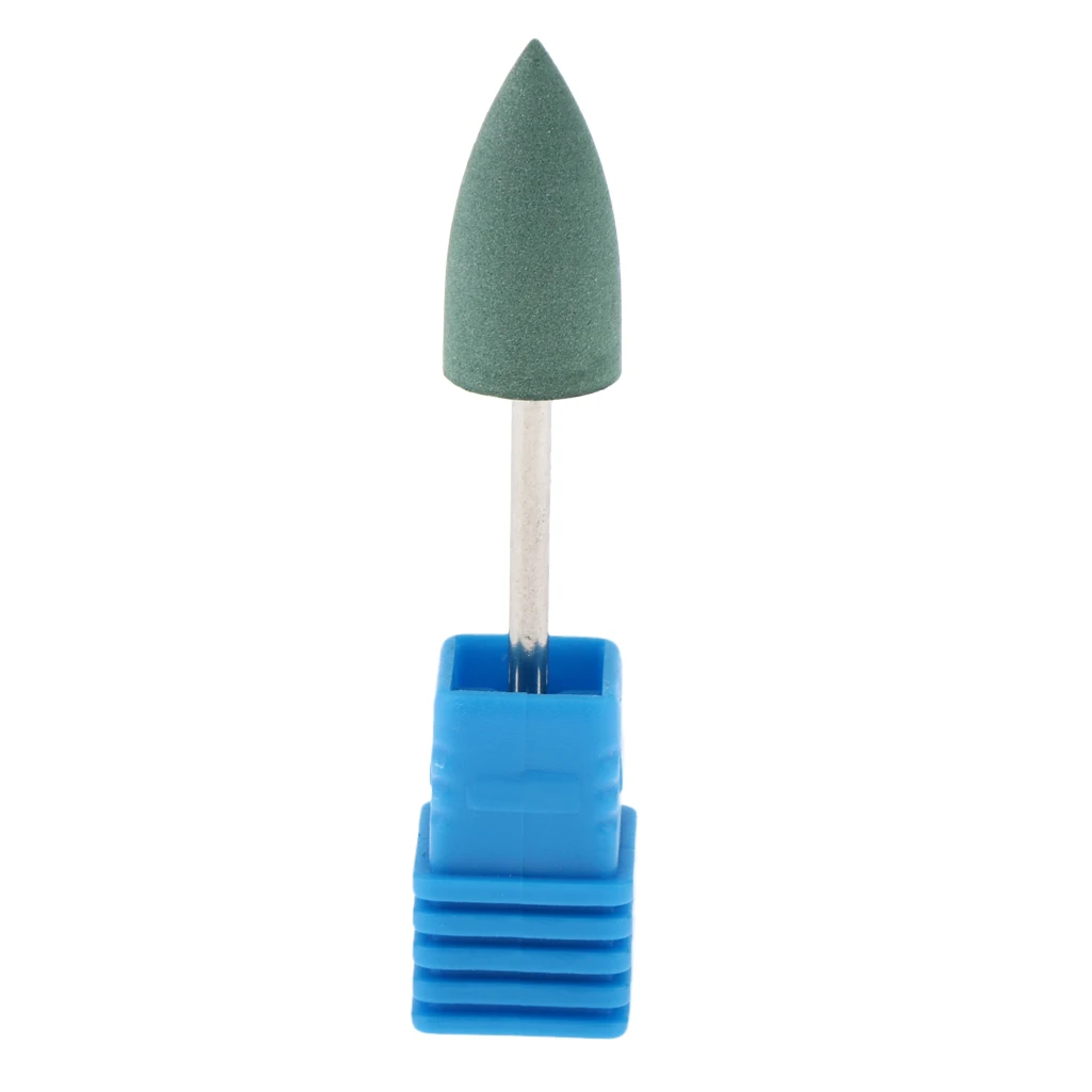 Silicone Nail Drill Bit, Cuticle Cleaner Electric Files Manicure Polisher Grinder Head for Natural and Acrylic Nails
