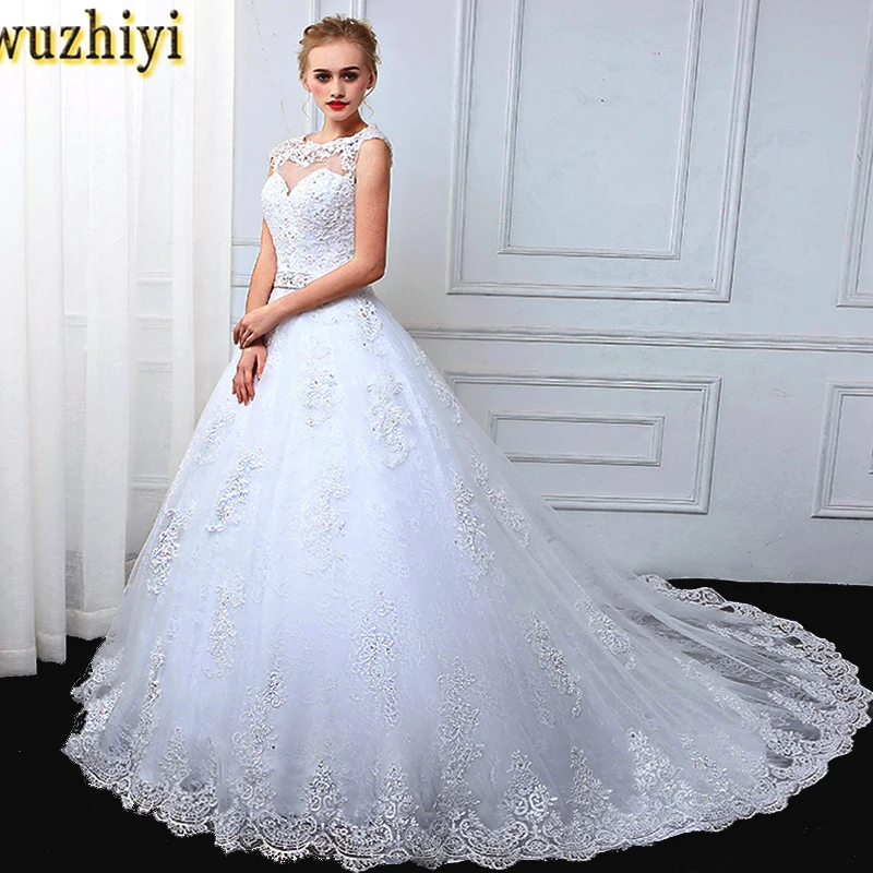 Wuzhiyi vestido de noiva свадебное платье бальное платье с кружевной аппликацией vestido de casamento robe mariage trouwjurken платье невесты