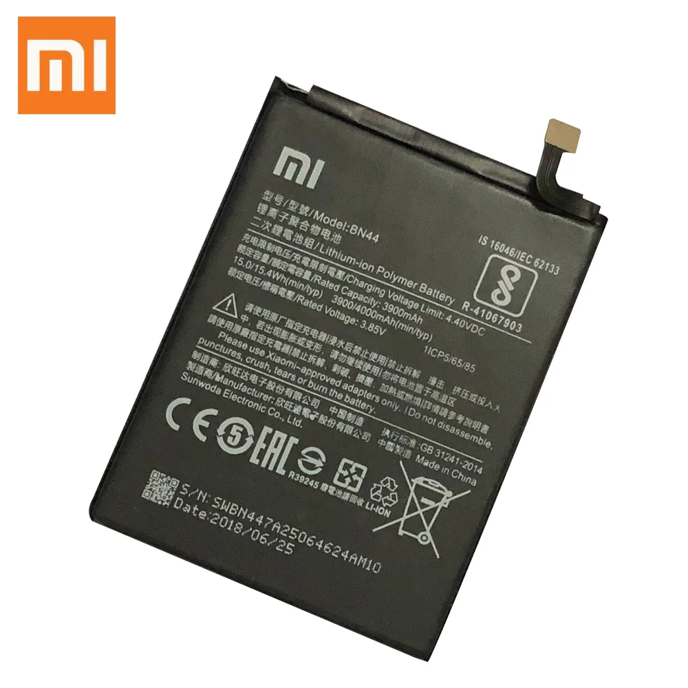 Оригинальный Xiaomi Redmi 5 Plus аккумулятор BN44 4000 мАч для высокое качество запасная