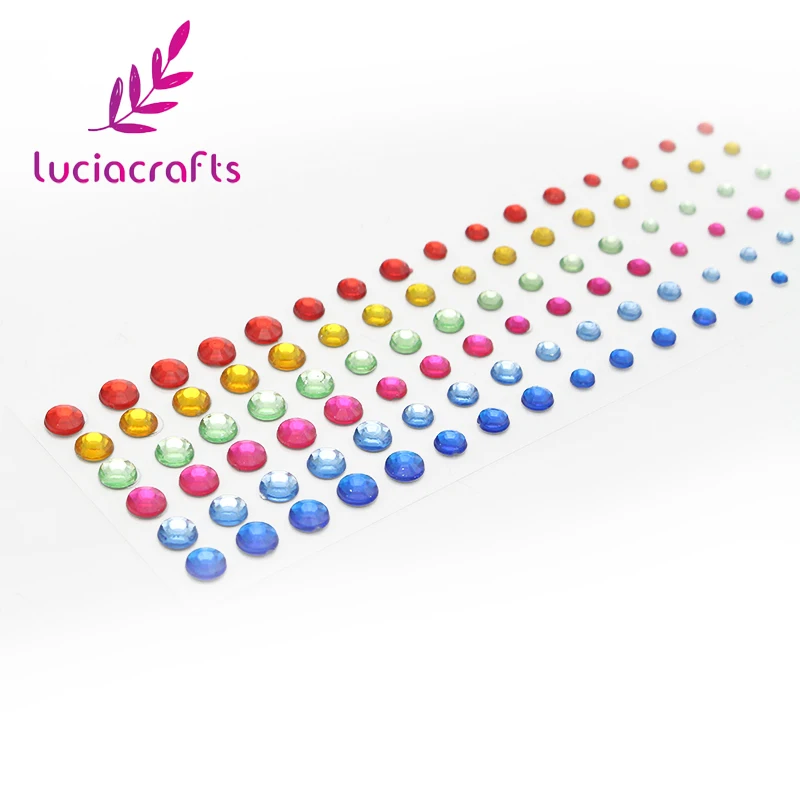 Lucia crafts  Colorful  Self Adhesive  Nail Rhinestones DIY Phone Car Decoration Stickers Scrapbooking    C0801