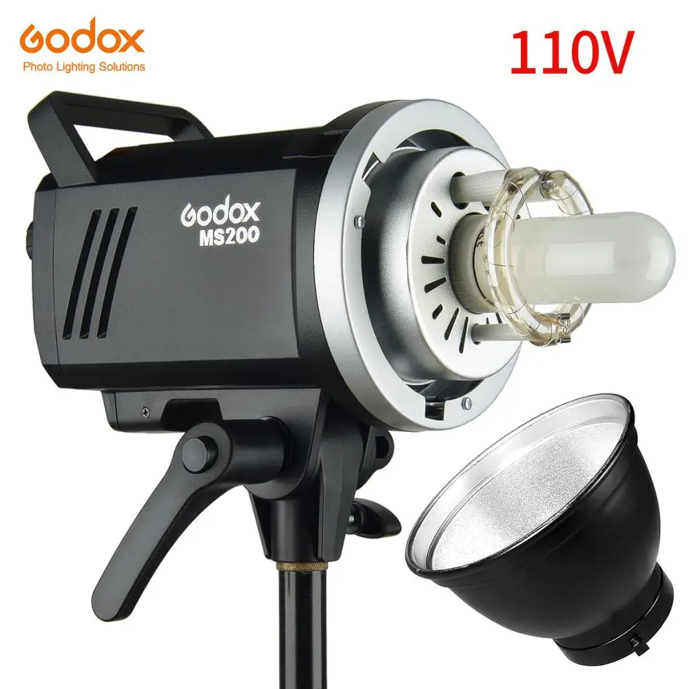 Godox MS200 200W или MS300 300W 2,4G встроенный беспроводной приемник легкая Компактная и прочная студийная вспышка Bowens Mount - Цвет: MS200 110V