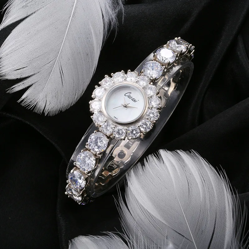 Роскошные женские часы Cacaxi, украшенные цирконием, латунный браслет, наручные часы для девушек, элегантные часы Coste Relogios Feminino A173