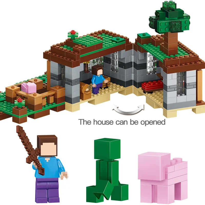 

My World Series Eductional Kit Castle Technic Model Building Blocks Children Toys Compatible Minecrafter 408pcs