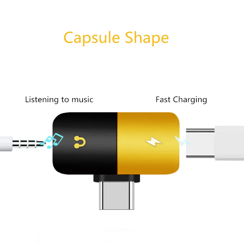 2 в 1 аудио зарядное устройство двойной разъем для наушников type c адаптер для Samsung HTC Huawei сплиттер аудио конвертер для Xiaomi Mi8 Chraging
