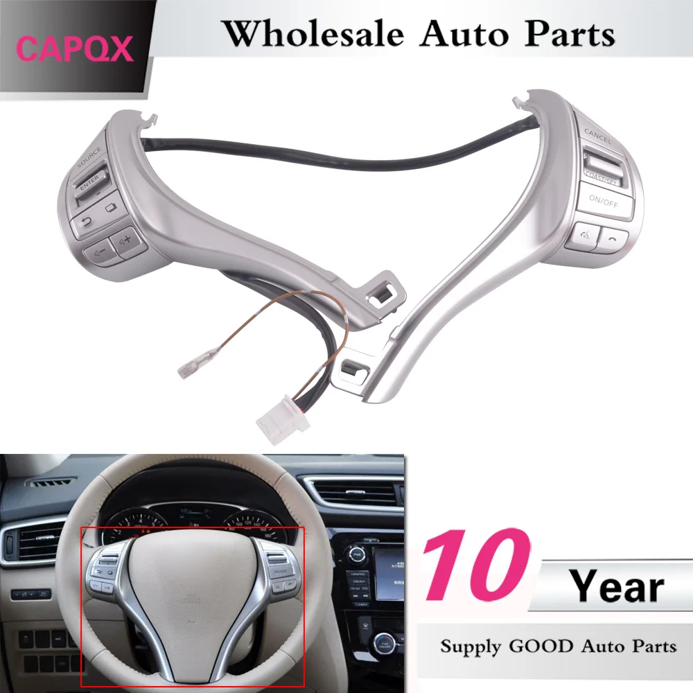 

CAPQX For Nissan X-Trail 2014 2015 2016 For Qashqai j11 2015 2016 Combinatio Switch Multifunction steering wheel switch button