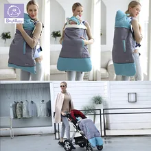 Теплая накидка-кенгуру для детской коляски, защита от ветра, дождя, снега, с бархатной подкладкой, одеяло для улицы, необходимое для осени и зимы