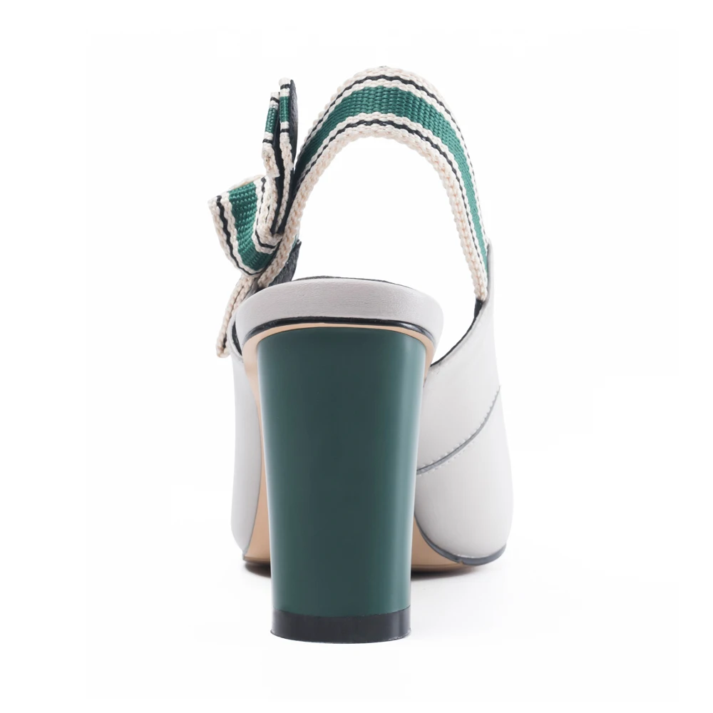 ANNYMOLI/Женская обувь с ремешком на пятке туфли на высоком каблуке из натуральной кожи с круглым носком туфли-лодочки с острым носком и бантом женские размеры 34-39