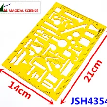 Пластиковые химические шаблоны Физическая химия инструменты чертеж дизайн линейка для студентов гибкий JSH4354