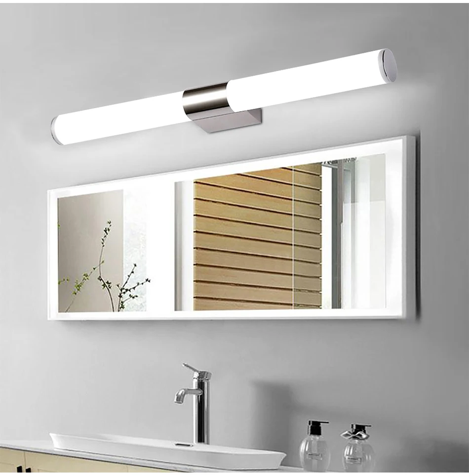 Хит продаж светодиодный настенный светильник Зеркало для ванной комнаты теплый белый/белый Санузел современного крепления настенного
