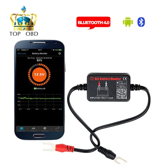 12v Bluetooth 4 0 Car Battery Monitor Teste Diagnostic Tool For 12v Bluetooth 4 0 Car Battery Monitor Teste Diagnostic Tool For Android Ios Iphone Digital Yzer Measurement Units