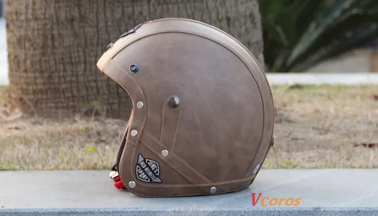 Новое поступление capacetes cascos casque moto ручная работа Ретро винтажный Мото шлем queiro шлем с открытым лицом rcycle шлем