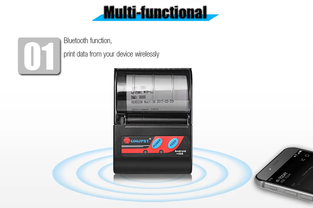 2 дюймов Android Bluetooth Беспроводной мобильного 58 мм Мини Термальность чековый принтер Портативный с SDK