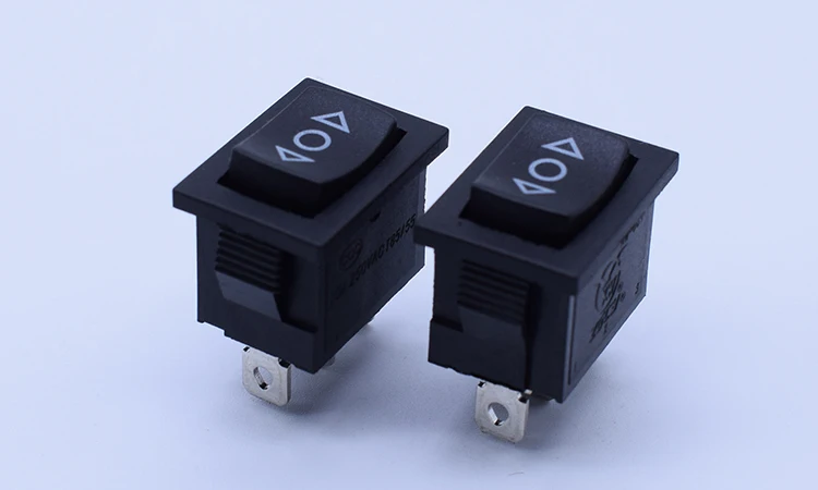 

Soft black double rocker switch rocker switch reset copper pin 3 KCD1-116B-3P reset 2 stalls