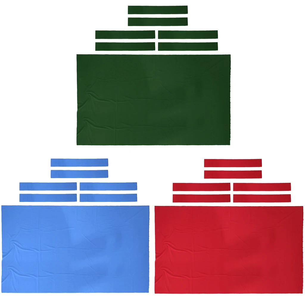 Professional 9 ft Pool Table Felt + 6 Felt Strips Billiard Snooker Cloth Felt for 9 Foot Table 0.6mm Billiards Accessories Professional 9 ft Pool Table Felt + 6 Felt Strips Billiard Snooker Cloth Felt for 9 Foot Table 0.6mm Billiards Accessories