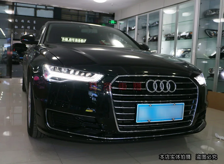 Автомобильный Стильный чехол для Audi A6L A6 фары 2012- фары светодиодный DRL Объектив двойной луч HID