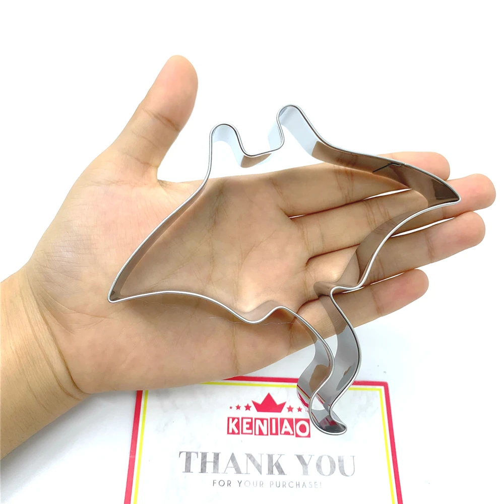 KENIAO Ocean Creatures Manta Cookie Cutter-11.4 cm-Under the Sea Biscuit Fondant Sandwich Bread Mold -Stainless Steel