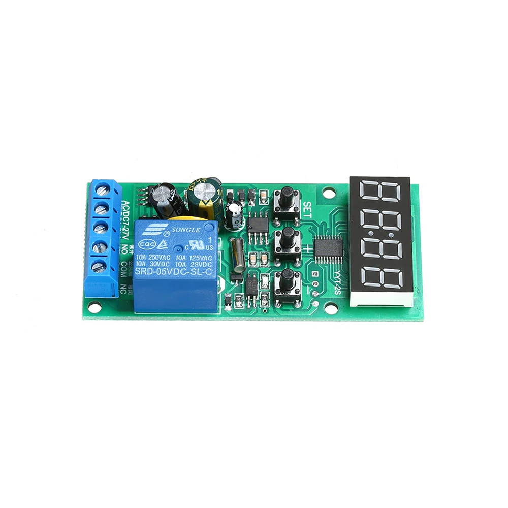 

Relay module 7~27V DC/AC Timer Control Clock Controller Delay Relay Module Wide Power Supply Time Switch Digital Dual Display