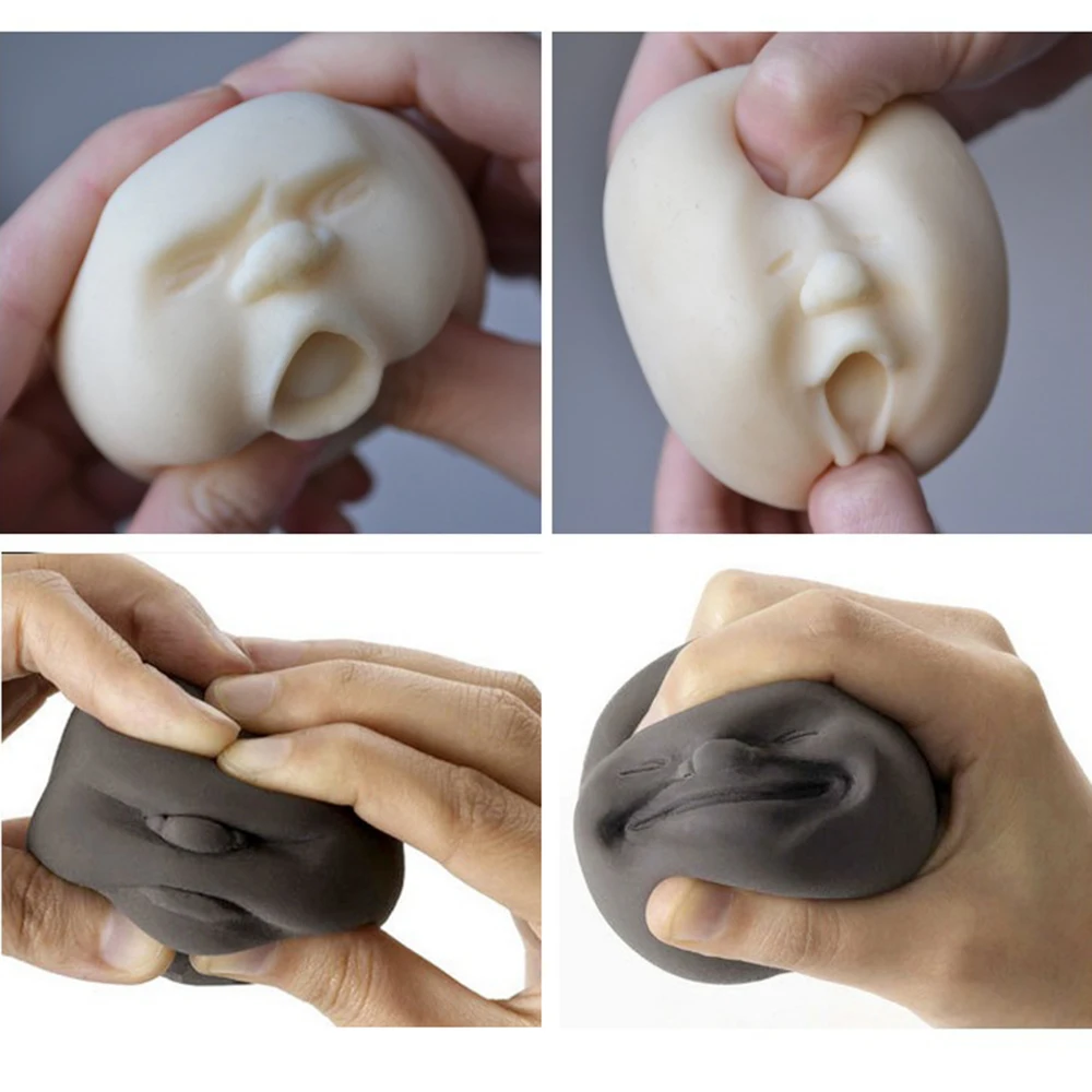 

GEEK KING Creative funny Decompression Excavation Toys for adults Stress Relieve Squeeze Human Face Emotion Vent Ball Cuff