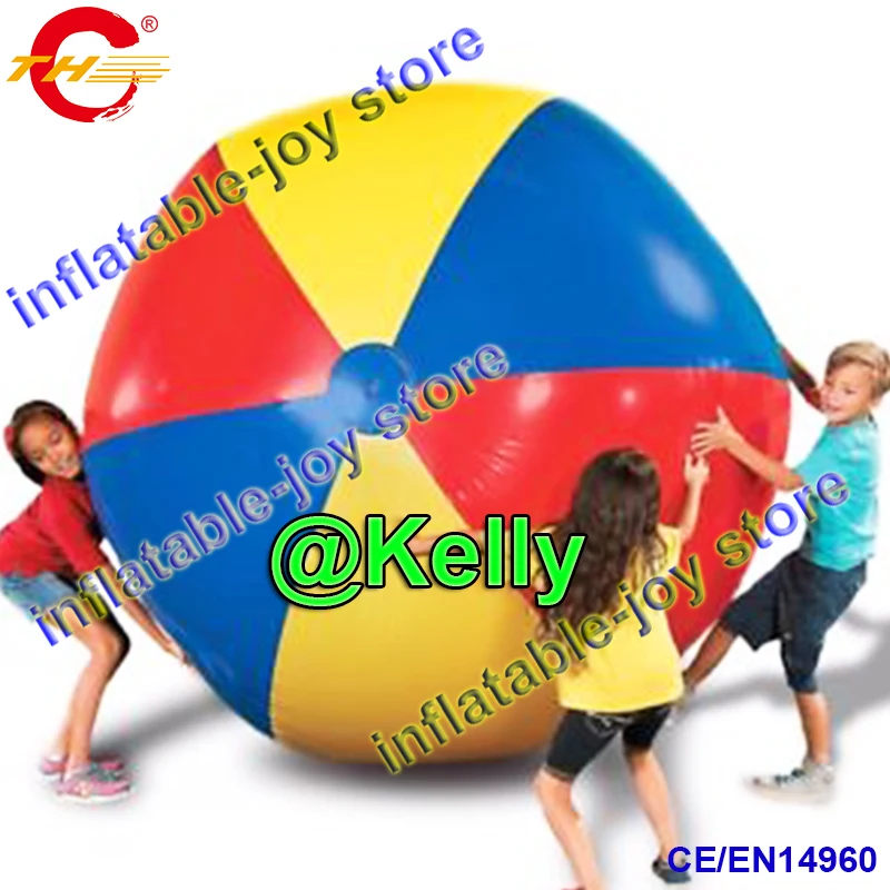 2pcs per lot inflatable beach ball free shipping to door, high quality inflatable water rolling