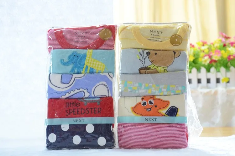 

Lot of styles 5pcs/lo Baby Bodysuits Spring Babies Newborn Cotton Body Baby Shor Sleeve Next Infant Bebe Boy&Girl Clothesrandom