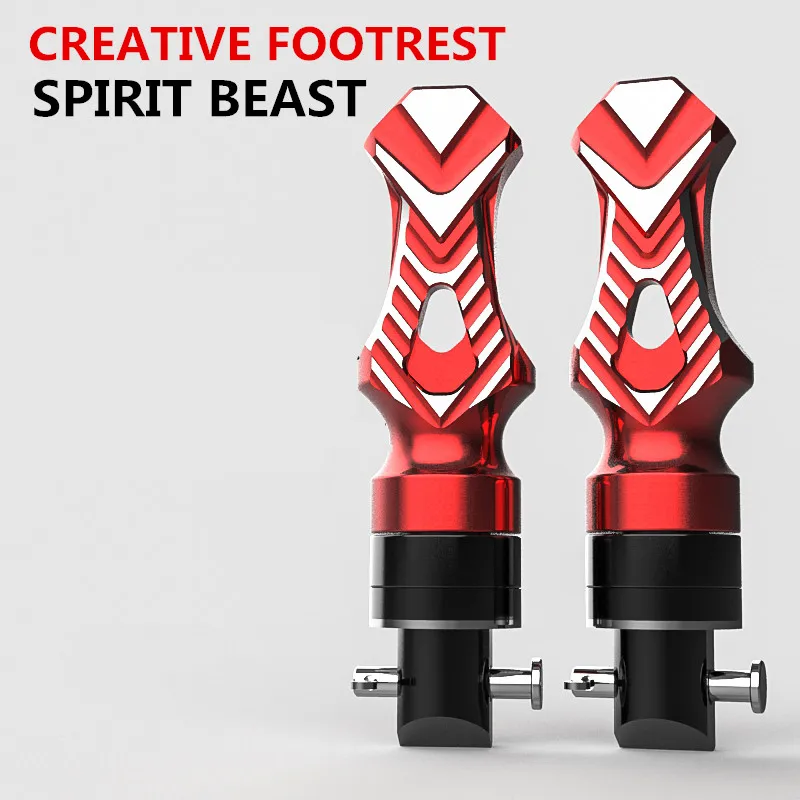 

Spirit Beast Motorcycle Footrest Pedal Quality Full Cnc Aluminum 6-8mm Universal For Honda Yamaha Kawasaki Suzuki Ktm Ducati