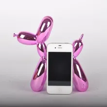 Розовый красный металлик Средний Размер воздушный шар фигурка собаки статуя поп искусство ремесла декоративное украшение Смола Любовь подарок