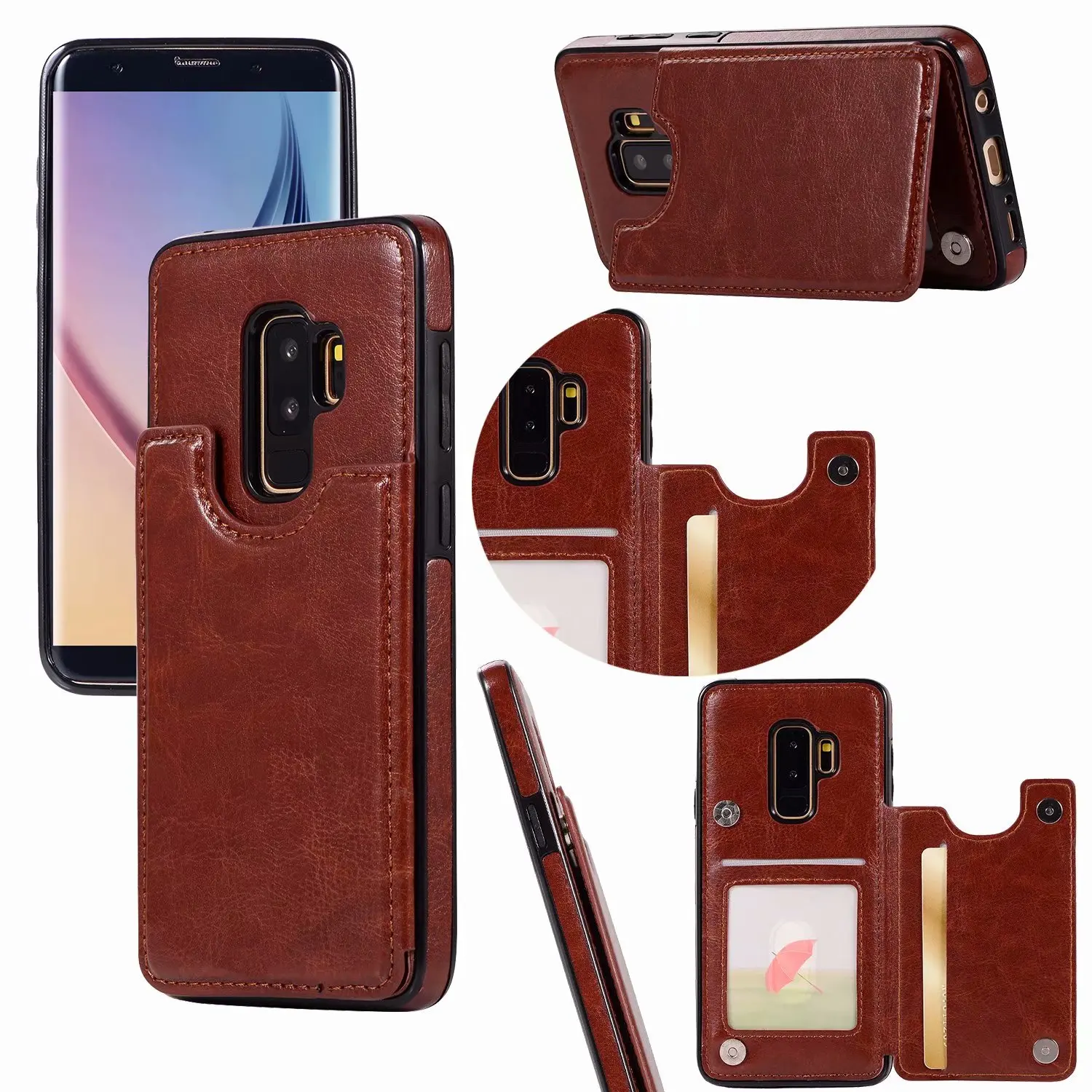 For Samsung S9 Fundas Leather Case S8 S7 Edge Note 8 9 Cover Flip iphone 6s SE 5 5s 6 7 Plus X XS MAX XR Wallet | Мобильные телефоны