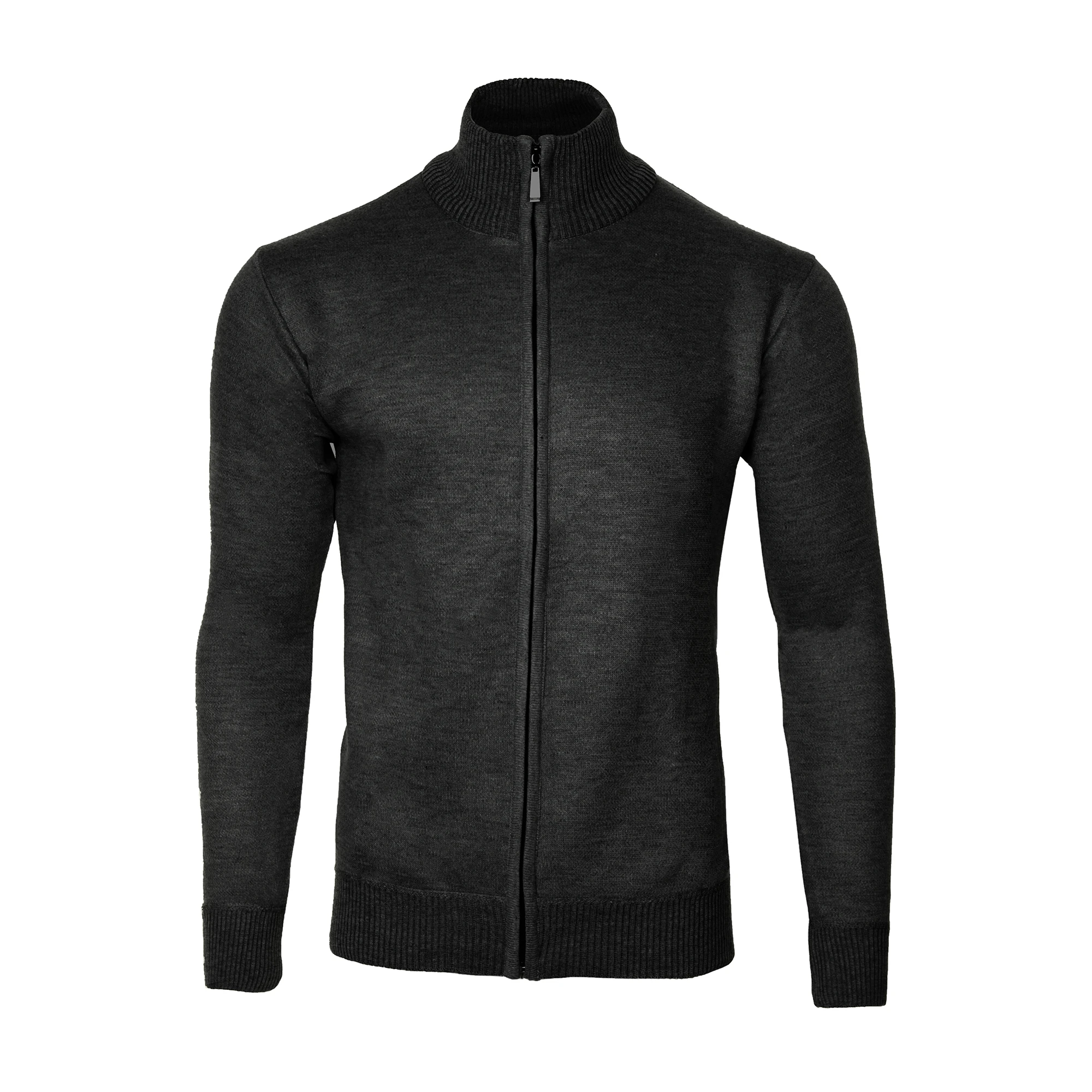 Men's Casual Full Zip Thick Knitted Cardigan Sweaters (1)