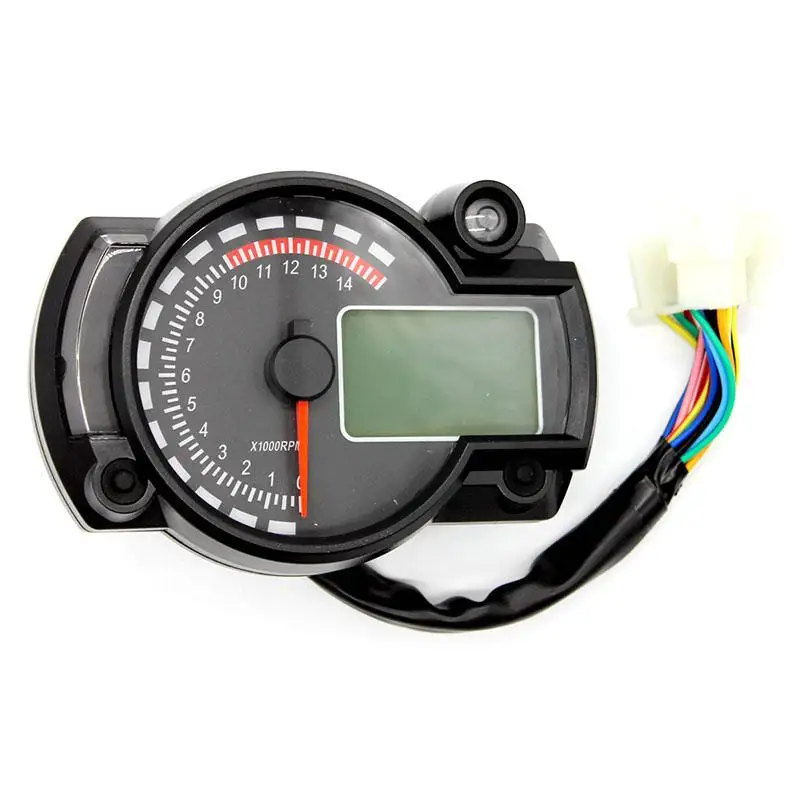 Capteur de Vitesse Moto 12V Odom/ètre Tachym/ètre Num/érique Universel Compteur de Vitesse Color/é LCD Ecran R/étro/éclairage