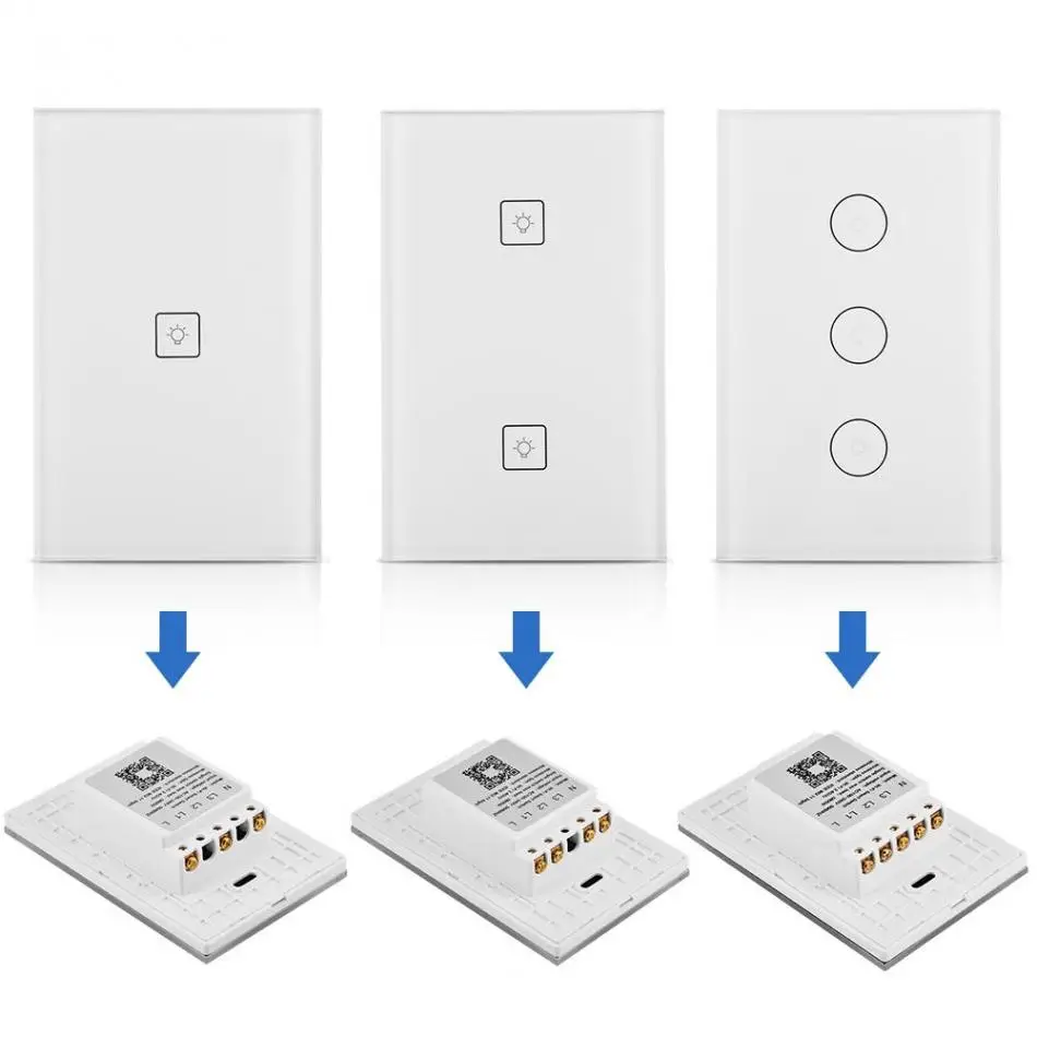Smart Home Automation WIFI Remote Control Light Touch Wall Switch 1 2 3