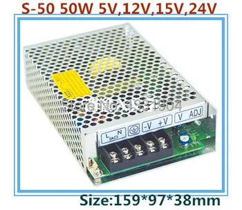 

AC-DC LED switching power supply S-50,50W single phase output,AC input, output voltage 5V,12V.15V,24V can be selected
