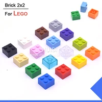 100 шт./лот 2X2 * DIY Просветите игрушки пластик Building Block кирпичи для детей Совместимость с Lego собирает частиц 12 цветов - изображение