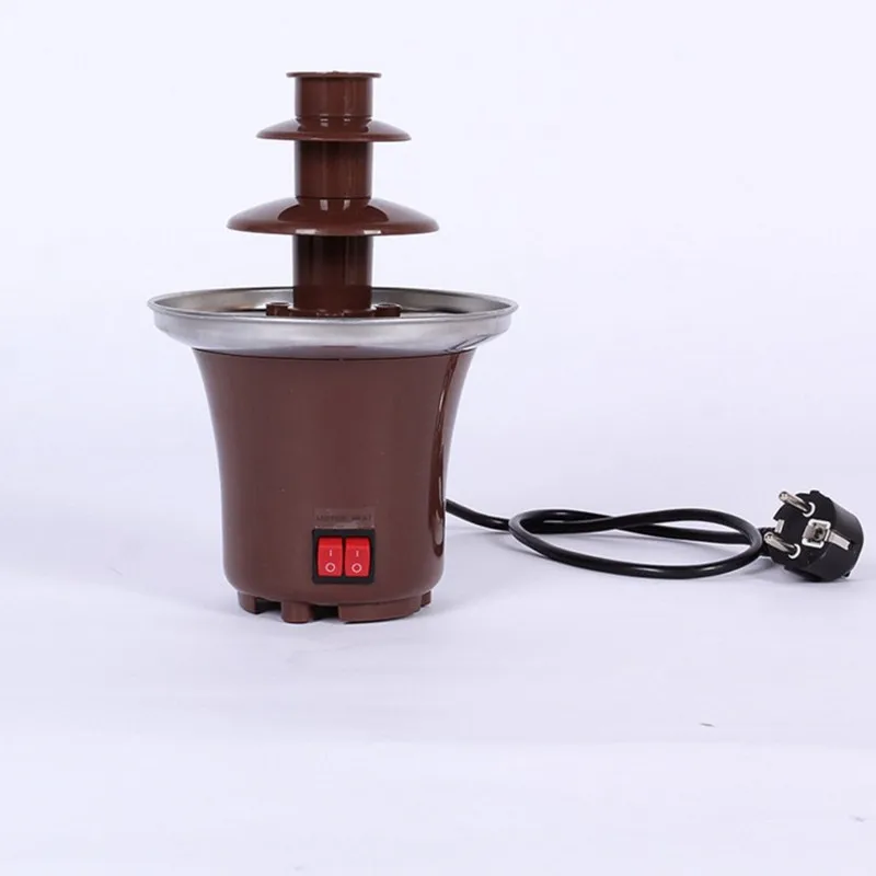 

220V 3 Layers Mini Chocolate Fountains Mini Chocolate Waterfall Maker Machine With EU Plug For Home Outdoor Party