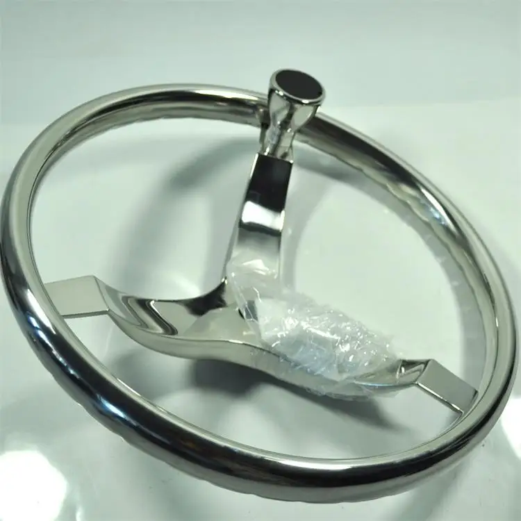 

Marine Boat Steering Wheel W/ Nut & Knob Stainless Steel 3 Spoke 13-1/2"