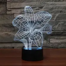 Цветок Led Настольная лампа оригинальная романтический подарок 3d настольные лампы для гостиной Детская комната украшения 3D ночник