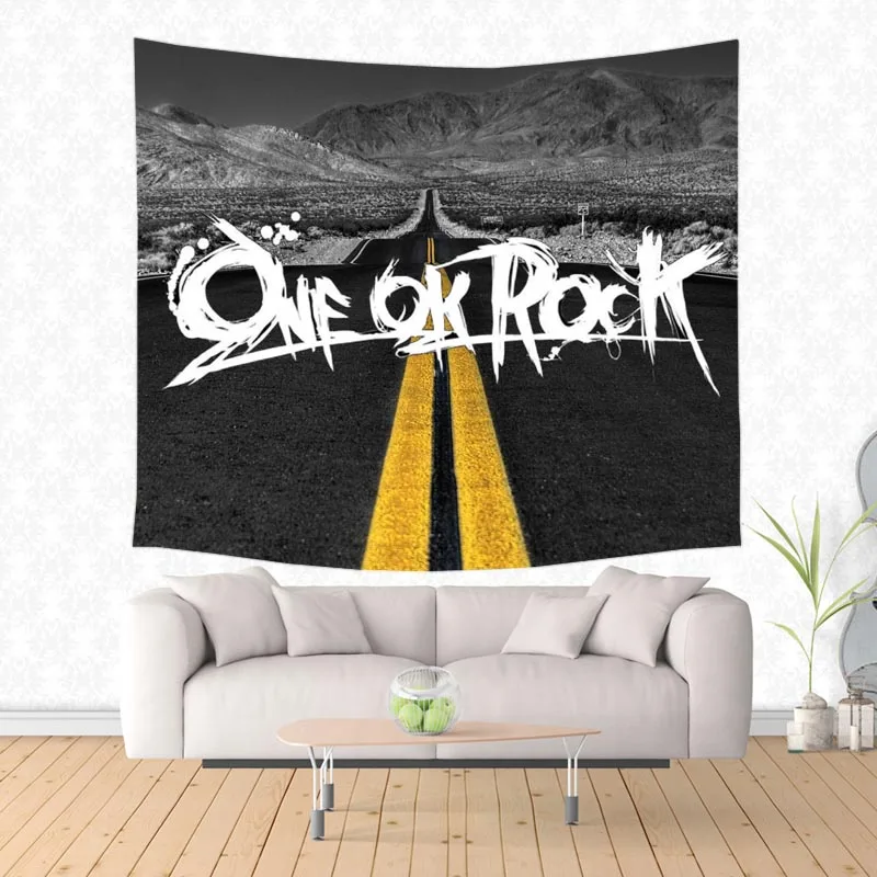 

Custom Wall Hanging Tapestry Home Decor ONE OK ROCK Pattern Bedspread Yoga Mat Picnic Cloth Travel Blanket