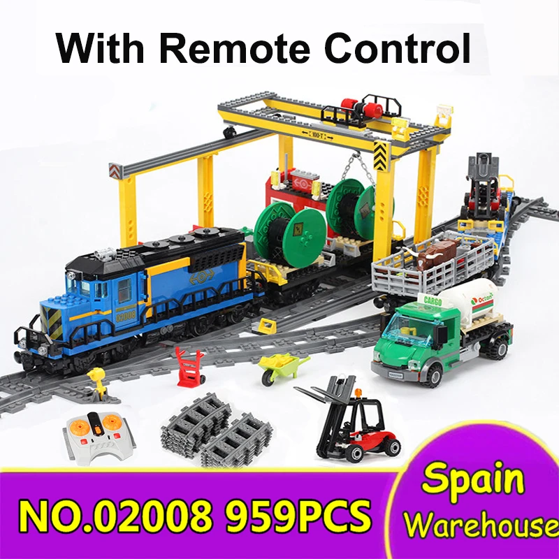 

Lepinblocks 02117 02010 Cargo Train Building Blocks Set City Passenger Trains Kids Toys For Children Birthday Gift King Bricks