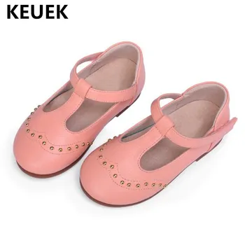 

New Spring/Summer Dance Shoes Children Baby Toddler Fashion Genuine Leather Flat with Children Kids Single Shoes Princess 04