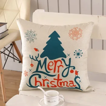 1Pcs 45x45cm Pillow Case Merry Christmas Decorations For Home 4