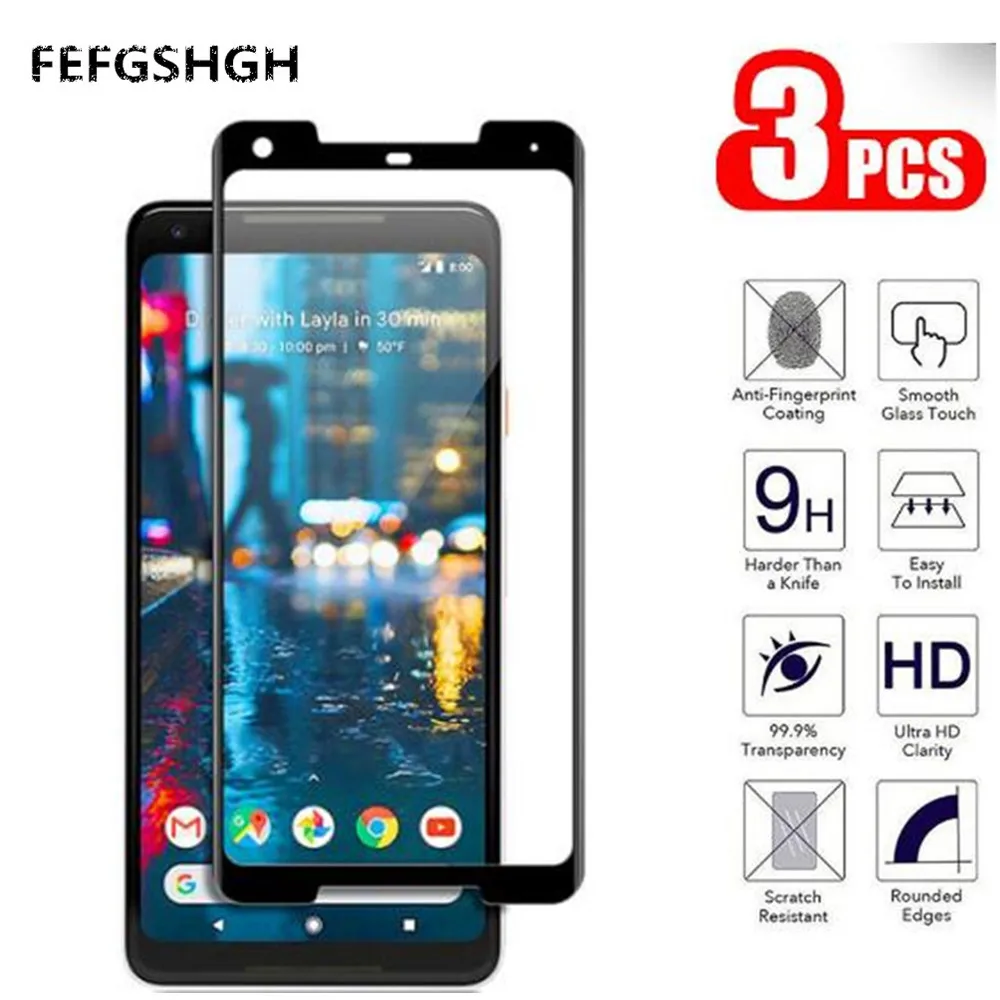 For Google Pixel 2 Xl Screen Protector 2XL Tempered Glass Protection Full Coverage Protective Film | Мобильные телефоны и