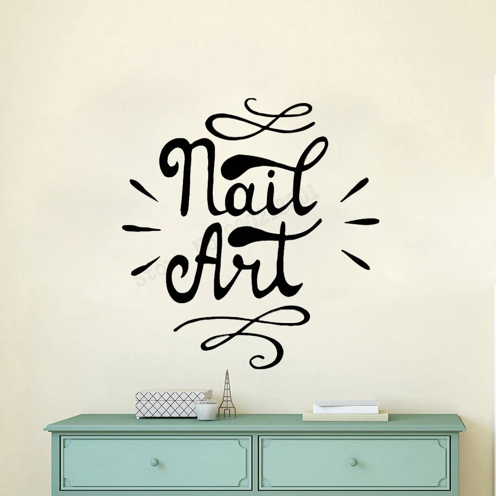 

Art Salon Sticker Nails Art Wall Sticker Girls Women Decoration Beauty Salon Decor Windows Door Poster Quotes Mural LY57