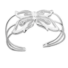Envío Libre, 25 joyería de Plata, piedra Brazalete de La Mariposa, 925 Brazalete de Plata, Joyería Al Por Mayor SZ111