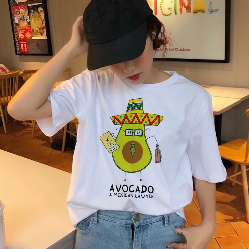 Авокадо Vegan Футболка короткий рукав топ модная женская одежда с героями