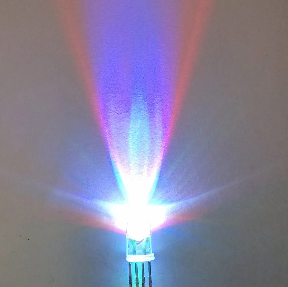 Бесплатная доставка 50 шт./лот 5 мм RGB LED общий анод 4PIN Tri-Цвет светящиеся Диоды F5 RGB прозрачный