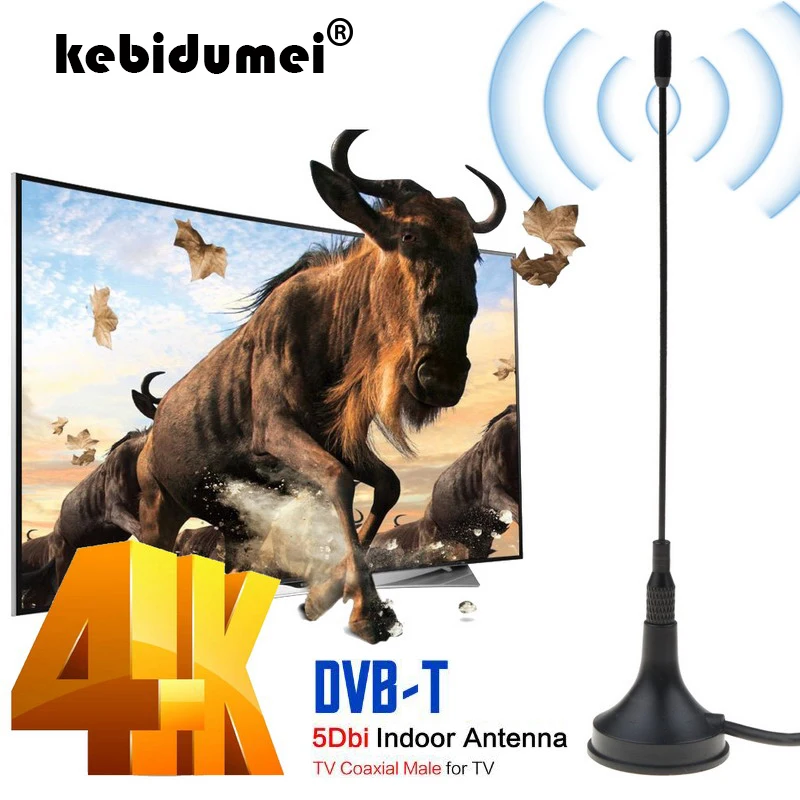Kebidumei HD TV цифровой Внутренний сигнал антенна приемника усилитель мини ТВ 5dBi DVB T