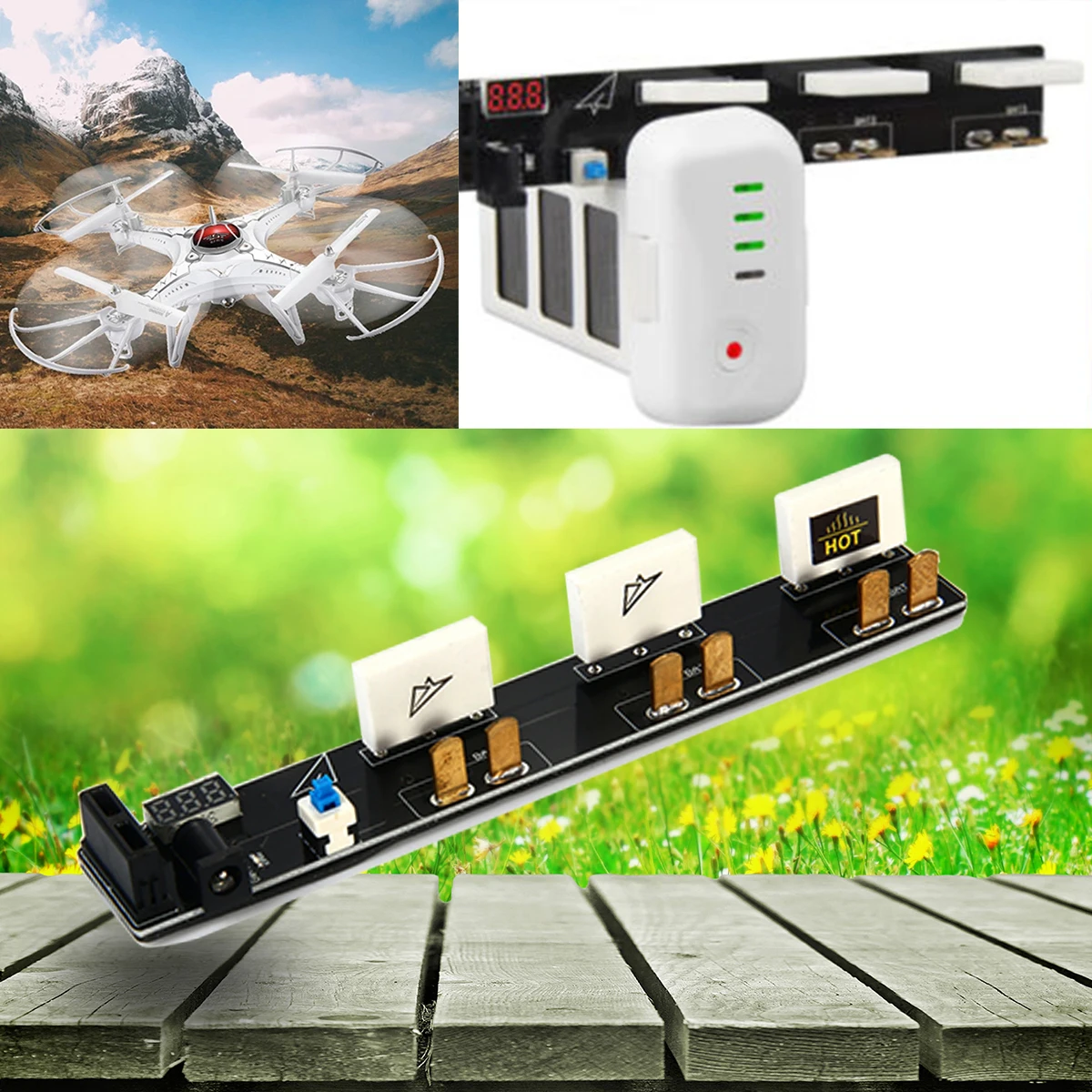 Extend Multi Battery Parallel Charger Board Plate Rapid for DJI Phantom